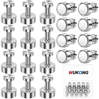 Wukong Kegel Magnete für Magnettafel, 12x16mm | 20 Stück Neodym Magnete Extra Stark Magnete Kühlschrank, Pinnwand Magnet Whiteboard Magnete Push Pins Für Büros, Hinweistafel und Küchen