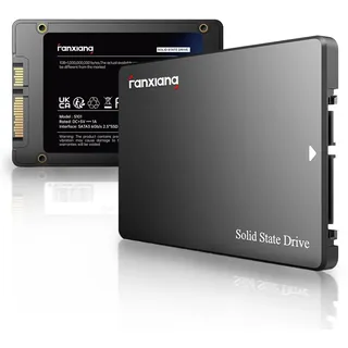 fanxiang S101 128GB SATA III 2,5-Zoll SSD Interne Festplatte, 500MB/s Lesen, 400MB/s Schreiben, SLC-Cache & 3D TLC NAND, für Laptops, Desktop-PCs und Spielkonsolen, Schwarz