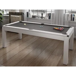 Multifunktionstisch - Billard & Tischtennis - 182 x 102 x 80 cm - Weiß - HENK