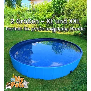 Hundepool XL Pool Schwimmbecken Swimmingpool Hunde Planschbecken Bad Pool Faltbar