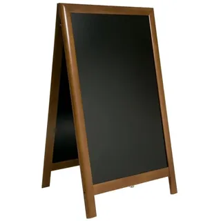 SecurIT® „Deluxe“ großes A-Schild aus Gummibaum dunkelbraun