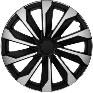 AutoStyle Satz Radzierblenden Typhoon 17-Zoll Silber/Schwarz