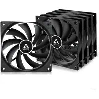 ARCTIC F12 (5 Stück) - PC Lüfter, 120 mm Standard Gehäuselüfter | Leiser Lüfter, Case Fan mit Standardgehäuse, Push- oder Pull-Konfiguration möglich, 1350 rpm