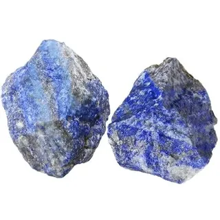 QINJIEJIE Lapislazuli Große Kristall Rohstein 2 Stück 100% Natursteine Kristalle Raw Lapislazuli Steine Premium Wasserstein für Meditation Reiki Dekosteine