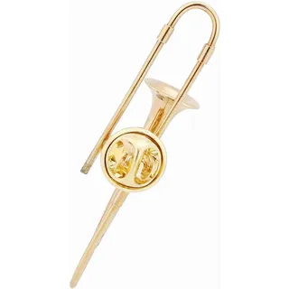 Posaune Posaune Geschenke Vergoldung Einzigartige Vergoldung Musikinstrument Brosche Dekoration mit Box(Posaune) (Posaune)