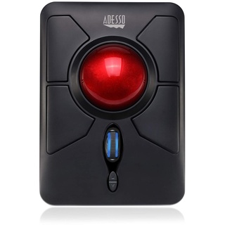 Adesso iMouse T50 Maus mit Trackball, kabellos, programmierbar, ergonomisch, 2,4 GHz, für Rechts- und Linkshänder geeignet