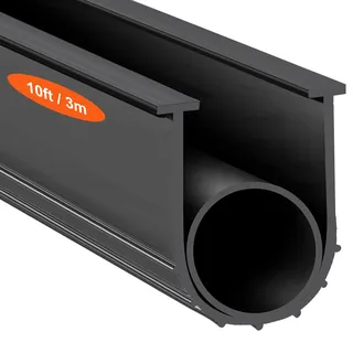 Vevor Türdichtung Garagentor-Dichtungen 3 m, Gummi Dichtungsstreifen Schutz vor Luft, Feuchtigkeit & Staub, Türdichtung Tür-Dichtungsband Schwarz Geeignet für Garagentore, Rolltore, Rollgitter usw.