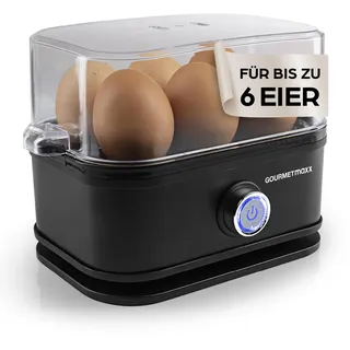 GOURMETmaxx Eierkocher 6 Eier + Eipicker Schwarz