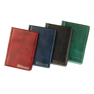 MC.Sammler MC. Sammler Münzalbum Taschenalbum Sammelalbum für 96 Stück 2 Euro Münzen Aufbewahrung (Blau) Münzenalbum