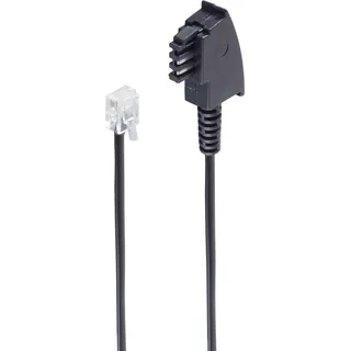 ShiverPeaks DSL Anschlusskabel [1x TAE-F-Stecker - 1x RJ11-Stecker 6p2c] 6m Schwarz