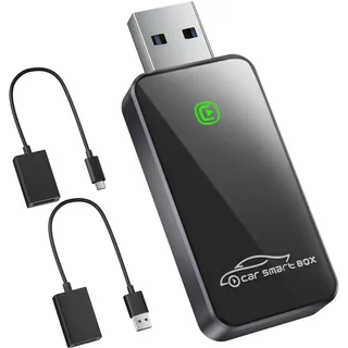salcar Kabelloser CarPlay Adapter Wireless für iPhone iOS 10+ & mit eingebautem Auto CarPlay