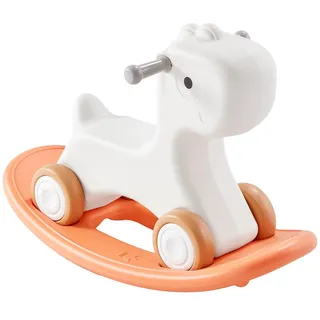 Vevor 3-in-1 Schaukelpferd für Kleinkinder von 1–3 Jahren, Baby-Schaukelpferd mit abnehmbarem Balance-Board und 4 leichtgängigen Rädern, trägt bis zu 36 kg, HDPE-Material, Rutschauto, 40° schwingend,