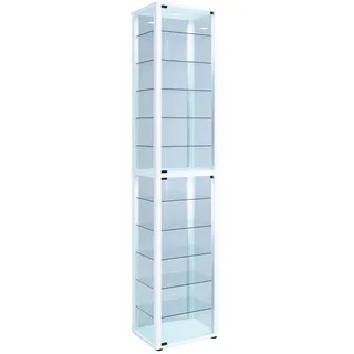 VCM Standvitrine Kavisa XXL 50 x 38 x 227 cm Weiß