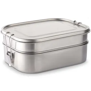 Weis Vesperdose Doppelstock Silber 22,5 cm x 17 cm x 9,5 cm 2,25 l