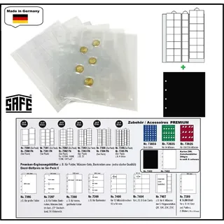 Schwäbische Albumfabrik 5-Münzhüllen-PREMIUM-35-Fächer-Münzen-bis-28-mm-+-weiße-ZWL-LOOK 1-7393-W