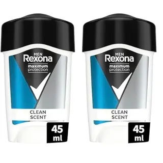 Rexona Men Maximum Protection Deo Creme Clean Scent - Anti-Transpirant mit 48 Stunden Schutz gegen starkes Schwitzen und Körpergeruch - 45 ml (1er-Pack) (Packung mit 2)