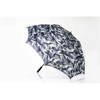JuCad Teleskop-Golfschirm mit Schirmstift - Camouflage-Grau - Camouflage-Grau