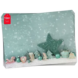 coveryourdesk CoverYourDesk, Tischset, Tischset Weihnachtliches Arrangement aus Holz-
