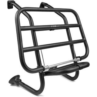 Gepäckträger vorne schwarz kompatibel mit Vespa 50 125 150 PX PE Special Pk Et3 Rally Primavera schwarz matt