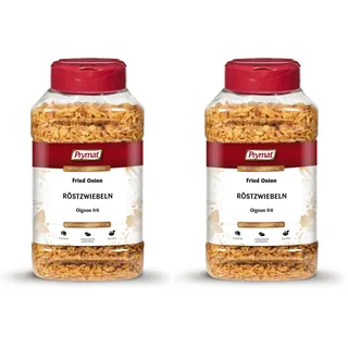 Prymat Röstzwiebeln 300 g – Gebratene Zwiebeln, Knusprig geröstete Zwiebeln, Hot dogs, perfekt zum Verfeinern von Salaten, Suppen, Saucen, Fleisch, Burgern, Pommes und als Topping (Packung mit 2)