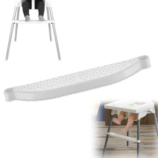 Hochstuhl-Fußstütze, Verstellbare Fußstütze Stabile Fußbank für Kinderstuhl, Rutschfeste Fußstütze Kompatibel mit IKEA Antilop-Stühlen, Hochstuhl Zubehör (Weiß)
