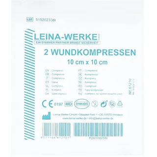 Leina-Werke Leina Wundkompressen 10x10cm steril 2 st