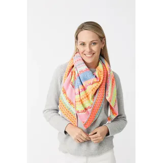 Zwillingsherz Dreieckstuch ZWILLINGSHERZ "Maralda", Damen, bunt, Strick, Materialmix, Modetücher, farbenfrohes Muster, wärmend, Strick