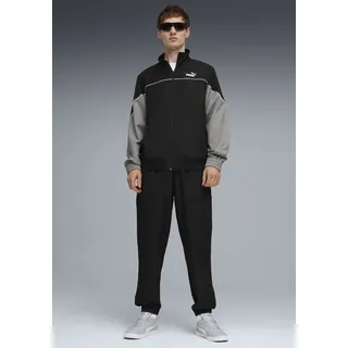Puma Woven Colorblock Herren Jogginganzug, schwarz - S