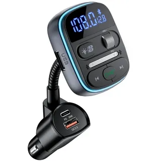 LENCENT Bluetooth FM Transmitter, Musik Adapter für Auto, Auto FM Bluetooth