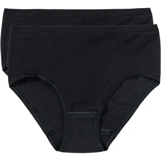 Midislip SPEIDEL "Take-two", Damen, Gr. 44, schwarz, Obermaterial: 92% Baumwolle, 8% Elasthan, unifarben, körpernah, Unterhosen, weich, atmungsaktiv, bequem, basic, hoch geschnitten, Baumwollmix