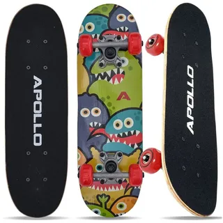 Apollo 51 cm Kinderskateboard - Monsterskate grün|rot|gelb 51 CM