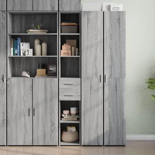 vidaXL Highboard 30 x 42,5 x 185 cm grau