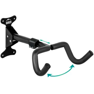 Borgen Fahrrad Wandhalterung I Fahrradhalter - Winkel und Wandabstand einstellbar bis 20 kg, klappbar, schwarz