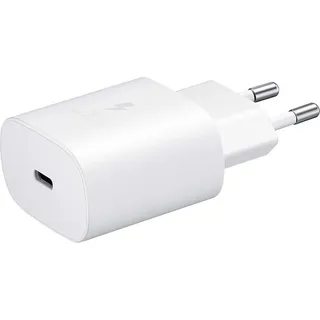 Samsung Original Schnellladegerät 25W Ladekabel Adapter Netzteil Stecker Typ C S21 S22 S23 Weiß - Weiß