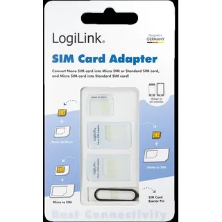 Logilink AA0047 Dual Sim-Karten Adapter für Micro SIM und Nano SIM