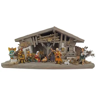 krippenursel Stilvolle Weihnachtskrippe Breitenbrunn inkl. 12-tlg. Figurensatz K 650-9 Gartenfigur