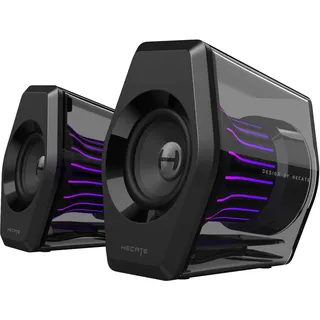 Edifier G2000 Pro 2.0 RGB Gaming-Lautsprecher mit 64 W Spitzenleistung, 270° TempoFlowTM Light Sync, Virtual 7.1 Surround Sound - Bluetooth 5.4/USB-C/AUX für PC, PS5, Schwarz