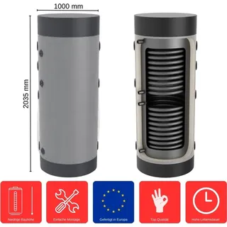 feueranker Heizungs-Pufferspeicher 1000 L HP-2-1000 Standspeicher Heizkreis Pufferspeicher