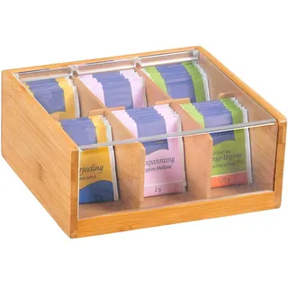 KESPER Teebox, Holz, braun, 22 x 21 x 9.5 cm