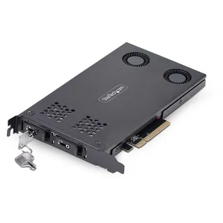 Startech HDD Acc Dual M.2 NVMe SSD Removable Mobile Rack for PCIe x8 Slot - Festplatte Zubehör