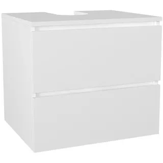 moebel17 Waschbeckenunterschrank weiß B/H/T: ca. 60x53.8x49 cm, - Weiss