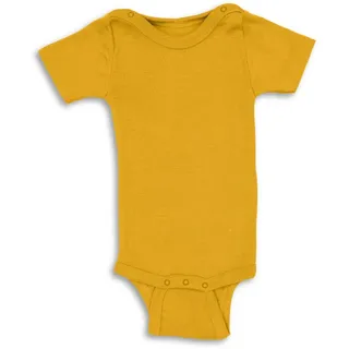 Engel Baby/Kinder Body Kurzarm Bio-Schurwolle/Seide Safran Gr. 50/56