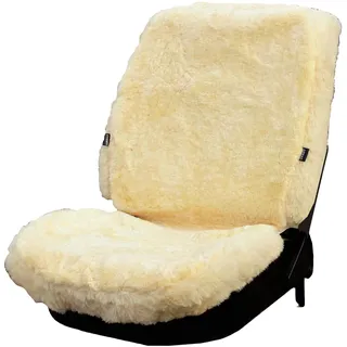 Rökü 1x echtFell LAMMFELL-Sitzbezug Autofelle Lammfellbezug Schonbezug Autositzbezug (Sekt)