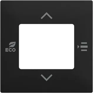 Busch-Jaeger 6109/03-915 Zentralscheibe für Raumtemperaturregler mit oder ohne CO2-Feuchtesensor, Busch-balance SI, KNX, schwarz matt