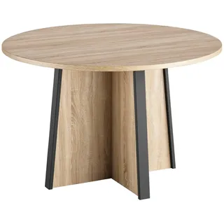 Gami Konferenztisch MAMBO, Rund Tisch Durchmesser 120 beige|schwarz