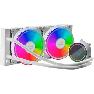 Mars Gaming ML-ONE240 CPU Wasserkühlung, TDP 400W, Infinity Mirror, 2 Silent FRGB Lüfter, Universal Multisocket