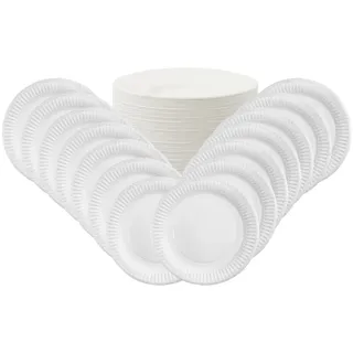 Vaily Pappteller Weiß mit 23cm Durchmesser ⌀– 200 Stück