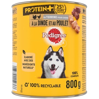 PEDIGREE Dose Protein+ in Pastete mit Truthahn und Huhn 12 x 800g