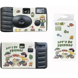 Fiorky Blitz-Einwegkamera, 27 Fotos, 35-mm-Einweg-Filmkamera, integrierter Blitz, Kamera zur einmaligen Verwendung, 27 Fotos, Retro-Kamera for Reisen im Freien