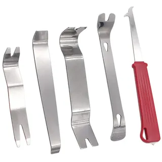 Gebildet 5pcs Auto Trim Edelstahl Removal Tool, Auto Innentür Audio Radio Panel Armaturenbrett Strong Removal Kit, Heavy Duty